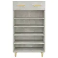 Armoire à chaussures Gris béton 60x35x105 cm Bois d'ingénierie