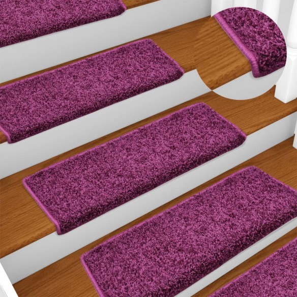 Tapis d'escalier 10 pcs 65x21x4 cm Violet