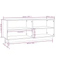 Armoire à chaussures Blanc 110x34x45 cm Bois de pin massif