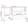 Armoire à chaussures Sonoma gris 102x36x60 cm Bois d'ingénierie