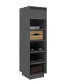 Armoire à chaussures gris 30x34x105 cm bois de pin massif