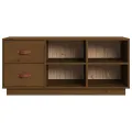 Banc à chaussures Marron miel 100x34x45 cm Bois de pin massif