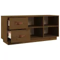 Banc à chaussures Marron miel 100x34x45 cm Bois de pin massif