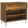 Armoire à chaussures Chêne fumé 70x36x60 cm Bois d'ingénierie