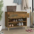 Armoire à chaussures Chêne fumé 70x36x60 cm Bois d'ingénierie