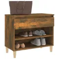 Armoire à chaussures Chêne fumé 70x36x60 cm Bois d'ingénierie
