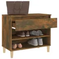 Armoire à chaussures Chêne fumé 70x36x60 cm Bois d'ingénierie
