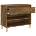 Armoire à chaussures Chêne fumé 70x36x60 cm Bois d'ingénierie