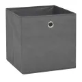 Boîte de rangement 10 pcs Tissu non-tissé 32x32x32 cm Gris