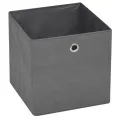 Boîte de rangement 10 pcs Tissu non-tissé 32x32x32 cm Gris