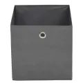 Boîte de rangement 10 pcs Tissu non-tissé 32x32x32 cm Gris