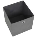 Boîte de rangement 10 pcs Tissu non-tissé 32x32x32 cm Gris