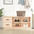 Banc à chaussures 100x34x45 cm Bois de pin massif