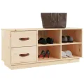 Banc à chaussures 100x34x45 cm Bois de pin massif