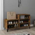 Armoire à chaussures Chêne fumé 102x36x60 cm Bois d'ingénierie