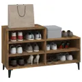 Armoire à chaussures Chêne fumé 102x36x60 cm Bois d'ingénierie