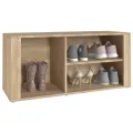 Armoire à chaussures Chêne sonoma 100x35x45cm Bois d'ingénierie