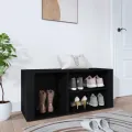 Armoire à chaussures Noir 100x35x45 cm Bois d'ingénierie