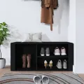 Armoire à chaussures Noir 100x35x45 cm Bois d'ingénierie