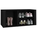 Armoire à chaussures Noir 100x35x45 cm Bois d'ingénierie