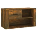 Armoire à chaussures Chêne fumé 80x35x45 cm Bois d'ingénierie