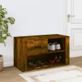 Armoire à chaussures Chêne fumé 80x35x45 cm Bois d'ingénierie