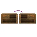Armoire à chaussures Chêne fumé 80x35x45 cm Bois d'ingénierie