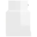Armoire à chaussure blanc brillant 100x42x60 cm bois ingénierie