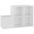 Armoire à chaussures Blanc brillant 105x35,5x70 cm Aggloméré