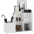 Armoire à chaussures Blanc brillant 105x35,5x70 cm Aggloméré