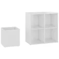 Armoire à chaussures Blanc brillant 105x35,5x70 cm Aggloméré