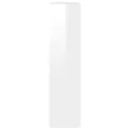 Armoire à chaussures miroir 2 niveaux Blanc brillant 63x17x67cm