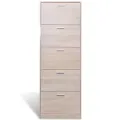 Meuble à chaussures en bois avec 5 compartiments Aspect chêne