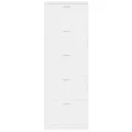 Armoire à chaussure Blanc brillant 59x17x169 cm Bois ingénierie