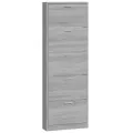 Armoire à chaussures Sonoma gris 59x17x169 cm Bois d'ingénierie