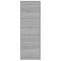 Armoire à chaussures Sonoma gris 59x17x169 cm Bois d'ingénierie