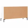 Banc à chaussures blanc brillant 102x35x55 cm bois d'ingénierie