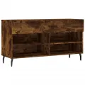 Banc à chaussures chêne fumé 102x35x55 cm bois d'ingénierie