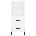 Buffet haut Blanc 34,5x34x180 cm Bois d'ingénierie