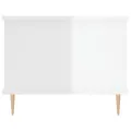 Table basse Blanc brillant 90x50x40 cm Bois d'ingénierie