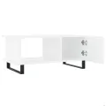 Table basse blanc 90x50x40 cm bois d'ingénierie