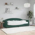 Lit de jour avec matelas vert foncé 80x200 cm velours