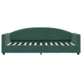 Lit de jour avec matelas vert foncé 80x200 cm velours