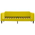 Lit de jour avec matelas jaune 90x200 cm velours