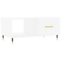 Table basse blanc 90x50x40 cm bois d'ingénierie