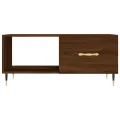 Table basse chêne marron 90x50x40 cm bois d'ingénierie