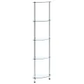 Étagère 5 niveaux Transparent 30x30x130 cm Verre trempé