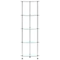 Étagère 5 niveaux Transparent 30x30x130 cm Verre trempé