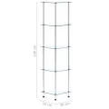 Étagère 5 niveaux Transparent 30x30x130 cm Verre trempé