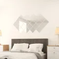 Carreaux de miroir 48 pcs Carré Verre
